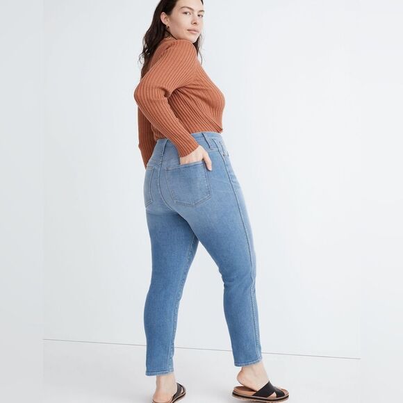Madewell NWT Plus Stovepipe Jeans Size 28W High Rise in Euclid Wash - Picture 3 of 8